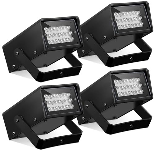 Treela 4 Pack Strobe Party Light Small Bright LED Outdoor, White, 24 LED