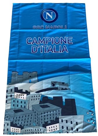 Italia Magazzini Telo Mare S.S.C Napoli Prodotto Ufficiale 80X160 Cm In Morbida Microfibra (Variante 1)