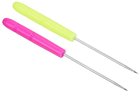 PATIKIL Badminton Raquette Cordage Ailette, 2 Paquet Tennis Raquette Raquette Corde Droit Ailettes Guidage Outil, Rose Rouge, Jaune