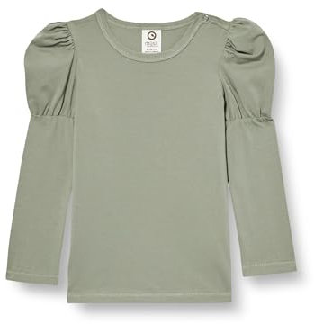 Müsli by Green Cotton Baby - Mädchen Cozy Me Puff L/S T-Shirt, Poetry Green, 86 EU