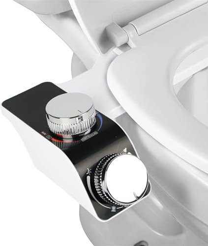 DaoGeSir Bidet Toilette, Ultra-Slim Bidet Non-Electric Frischwassersprüher-Bidet Für Toilette Frontal & Rear Wash Toilettensitz-Aufsatz Heiß Und Kaltwasser Mechanisches Bidet Für Toilette