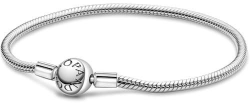 Charm Damen Armband mit Kugelverschluss Armbänder Moments Schlangen-Gliederarmband Damen Charm Armband Silber 925, Damen Armband Damen Silber Armband für Charms,Geschenk für Mädchen Geschenk für Frau