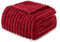 Exclusivo Mezcla Kuscheldecke Flauschig Fleecedecke Flanell Decke, Leichte und Warme Sofadecke Couchdecke für Ganzjahreszeit, 150 x 200 cm Weinrot