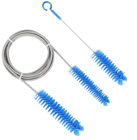 Xerteam CPAP Tube Cleaning Brush, CPAP Mask Cleaning Brush, CPAP Hose Cleaning Brush Kit, for CPAP Hoses, For 7 Foot Hose and 15mm 19mm Diameter CPAP Hose, Tube Brush for Cleaning Hoses(Blue)
