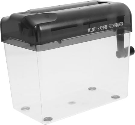 BCOATH Manueller Kleiner Desktop Aktenvernichter Handbetriebener Papierschredder Edelstahl Für Büro Und Zuhause Zur Sicheren Papiersicherheit Und Einfacher Reinigung