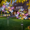 Solar Schmetterlinge für Außen, 2 Pack wasserdichte Dekorative Gartenleuchten, Solar Lichter Farbwechsel-Design mit Schmetterlingen,Solarbetriebene LED-Lichter für Terrasse,Garten