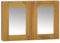 Homgoday Spiegelschrank aus massivem Teakholz, 60 x 10 x 40 cm