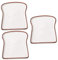 LALADEFIEE 3St Toastplatte Brotteller Toast-Tablett Teller süß Käseplatte Toast-förmige Keramikplatte Matte glasierte Keramikplatte Garniertablett Kuchen backformen Toastbrothalter Coffee