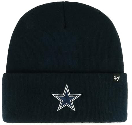 '47 NFL Dallas Cowboys Unisex Cuff Knit, Beanie, Team Logo, Farbe Navy Blau