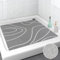Lurowo Tapis de Douche Antidérapant, Tapis de Salle de Bain en Luffa avec Drainage, PVC texturé Tapis de Sol de Douche Séchage Rapide… (G, 60 * 60cm)