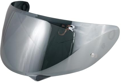 VCOROS Motorradhelm Visier,Helmvisier für C10,Motorrad Windschutzscheibe Helm Visier passen,Helmlinsenvisier Vollgesichtsanpassung (Chrom Silber)