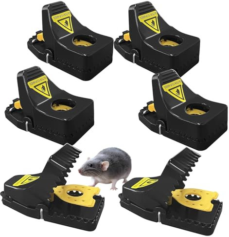 Eckerdromk 6 Pcs Piège à Rats Professionnel, Clips de Piege a Souris, Efficace Attrape Souris Reutilisable, Tapette Convient pour la Maison et Exterieur Tapetteà