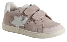 Vertbaudet Kinder Ledersneakers mit Stern und Anziehtrick Hellrosa 25