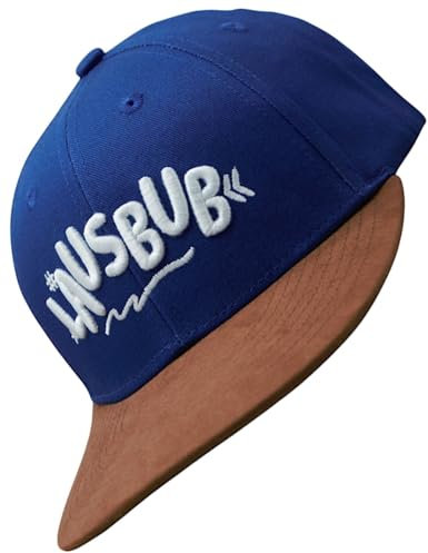 Kinder Snapback Cap Lausbub (Junior, Kids, optimale Passform, Schirmmütze, Kappe, Unisex) (DE/NL/SE/PL, Alter, Einheitsgröße, Einheitsgröße, Blau)
