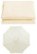 SMELEDFCFK Toile De Remplacement Pour Parasol 6 Baleines/8 Baleines Auvent De Parasol 200/230/250/270/300/350cm Toile De Parasol Rond Housse De Parasol De Table De March Protection UV(Beige,2.5m/8.2ft