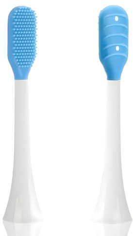 RAYAKT Confezione da 2 accessori per la pulizia della lingua, elimina l'alito cattivo e i batteri, testine per spazzolino elettrico, Sonicare e Dontodent