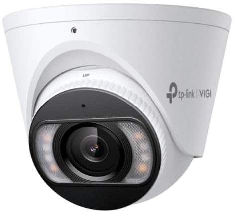 VIGI InSight S485(4mm) 4K 8MP Full-Color Turret Network Camera, Ultra HD CCTV Camera with RJ45 PoE Support, People & Vehicle Analytics, Human & Vehicle Classification, Two-Way Audio, Active Defence