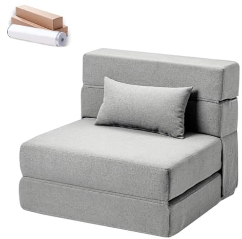 Klappbares Schlafsofa Ausklappbarer Futon-Schlafsessel Hochdichte Memory-Schaum-Bodenmatratze Cord-Bezug Für Wohnzimmer, Gästezimmer, Einzelzimmer