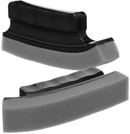 Bartreinigungsbürste 2 Stück-pack Schwarz, Gebogen Ergonomisch, Kunststoff | Sponge, Kratzfrei, Wiederverwendbar, Friseursalon und Salon, zum Entfernen von Haarresten