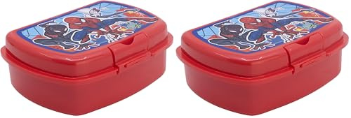 Stor Boîte à lunch pour enfant avec fermeture de sécurité Spiderman (Lot de 2)