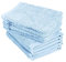 10er Pack Waschhandschuhe, Waschlappen Größe 15x21 cm in Hellblau 100% Baumwolle