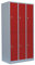 Lüllmann 6 Fächer Schließfachschrank komplett montiert Wertfachschrank Fächerschrank Spind Umkleideschrank Rot 520234 Maße:1800 x 885 x 500 mm (Höhe x Breite x Tiefe)