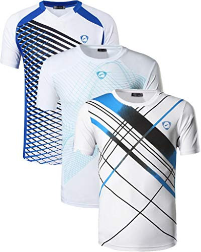 jeansian Herren 3 Packs Sport Slim Short Sleeves Compression T-Shirt Tee LSL230_069_133 White L