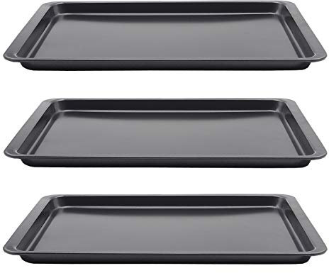 14.5 x 10 Non-Stick Baking Sheet Sets, Large Baking Tray Pans Rectangle (Set of 3)