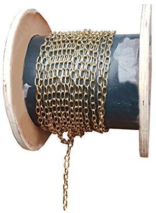 Frames Photo Painting Picture Hanging Chain Brass Gold (1 Meter Chain)