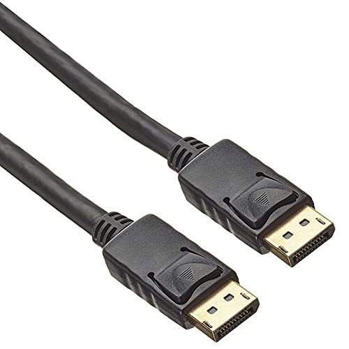 PremiumCord Cable de Conexión 4K Displayport 1.2 M/M 2 m, Enchufe a Enchufe, 18Gbps, Vídeo 4K@60Hz 2160p, Full HD 1080p, HDCP, Conectores Dorados, Negro