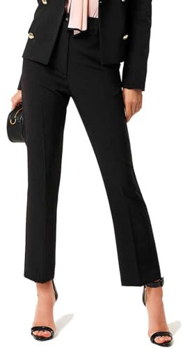 Denny Rose Pantalone Donna Nero Leggermente Svasato A/I2020/21 021DD20023 Taglia 48 EU/it