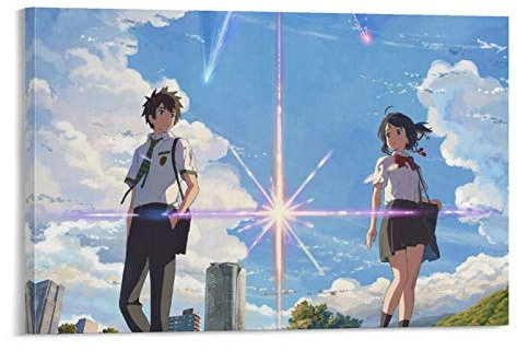 WSDSX 42 Your Name Anime-Poster auf Leinwand, Wandkunstdruck, für den Innenbereich, ästhetische Comic-Poster für Heimdekoration, 30 x 45 cm