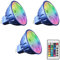 noobibaba MR16 Lampes LED à changement de couleur, GU5.3 Lampes LED 5W 12V, télécommande MR16 led,tasse MR16 monobloc en aluminium moulé sous pression, blanc chaud + 15 Multicolore 3pcs