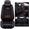 Eunncu Sitzbezüge Auto Universal Set Zubehör für Vw Volkswagen Golf 6 GTI Golf 7 Golf 7 GTI Golf Tdi Golf Sportsvan Autositzbezüge Wasserdichtes Leder Schwarz Rot
