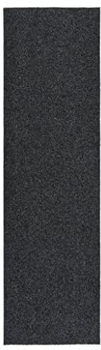 vidaXL Schmutzfangläufer Gel-Rückseite Sauberlaufmatte Schmutzfangmatte Fußmatte Teppich Läufer Schmutzmatte Teppichläufer 100x350cm Anthrazit