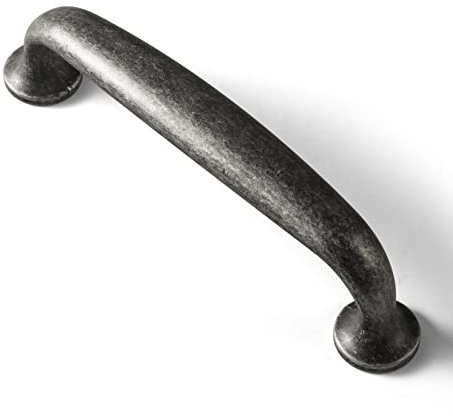 Goo-Ki 6 Stück verwitterte Nickel-Schubladengriffe, 12.7 cm Loch in der Mitte, antiker Silber, Schrankgriffe für Kommode, Schrank, Vintage-Retro-Silber, Küchenzubehör für Badezimmer, Kleiderschrank