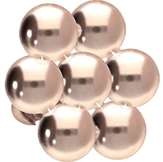 PIERCINGLINE Titan Schraubaufsatz mit Gewinde 0,9 mm KUGEL SECHSECK Piercing Aufsatz Ersatz Roségoldfarben