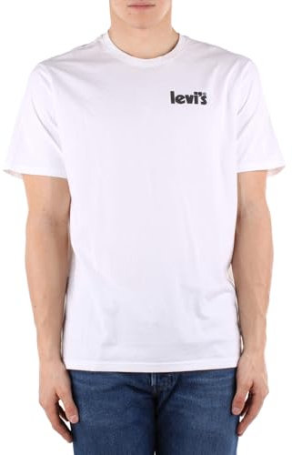 Levi's Men's Ss Relaxed Fit Tee T-Shirt, Poster Logo White, XS