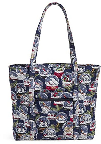 Vera Bradley Damen Baumwolltasche Vera Handtasche, Schneekugeln – recycelte Baumwolle