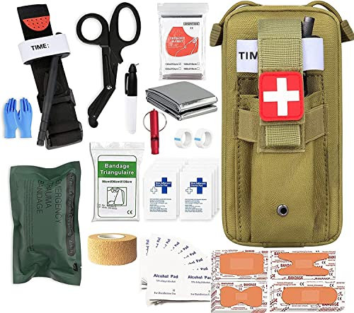 VBVARV Med Kit Trauma Kit Mit Tourniquet, Emergency Survival First Aid Kits, EMT IFAK Medical Kit Für Schwere Blutungen Kontrolle, Militär Camping Und Wandern,C