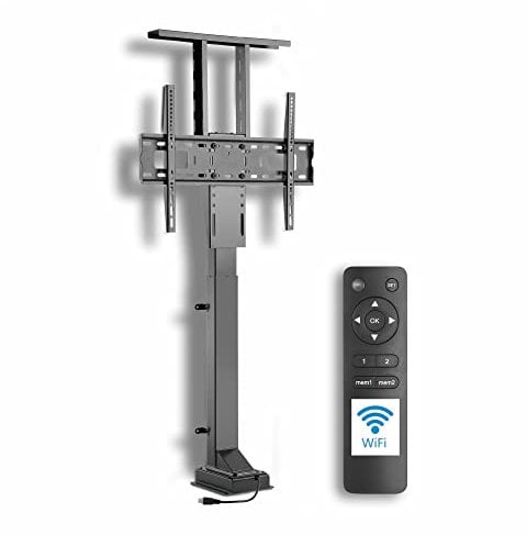 Xantron® PREMIUM-600HE TV Lift Elektrisch mit Fernbedienung bis 65 Zoll/TV Lift für den Möbeleinbau/VESA 200x200-600x400 / Kompatibel mit Amazon Alexa & Google Home