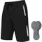 Logas MTB Herren Radlerhose,Herren Mountainbike Shorts Atmungsaktiv Radhose ，MTB Shorts für Männer mit 6 Taschen,Schwarz,L