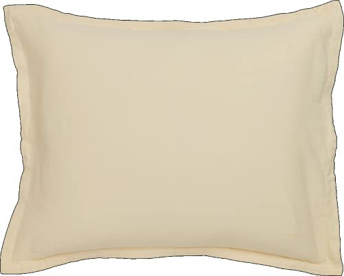 GANT Baumwoll-Leinen Kissenbezug einzeln Farbe Butter Yellow Größe 40x80