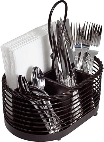 Cutlery Holder, Wired Napkin and Cutlery Caddy, Hotels or Home Dinning Table | Kitchen Storage Caddy 25.4 x 26.8 x 29.3 cm