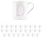Purely Home Floral Pink Letter D Mug - Fine Bone China Small Coffee Tea Mug Present Personalised Initial Gift