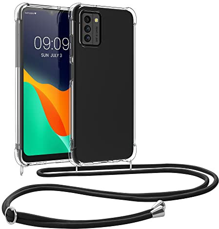 kwmobile Necklace Case kompatibel mit Nokia G22 Hülle - Silikon Cover mit Handykette - Band Handyhülle Transparent