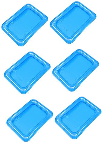 BESTonZON 6stücke Eis-serviertablett Aus Aufblasbarer Servierhalter Eis-lebensmittelserver Für Grillabende Picknicks Küche Restaurant Langlebig Und Tragbar