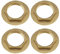 The Lord of the Tools 4PCS 1/2 Inch BSP Flanged Back Nut Brass Tap Plumbing Fitting Nut for Bathroom Basin Taps Plumbing Fittings Accessories Hardware