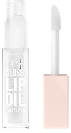 Rimmel Oh My Gloss!, 000 Clear Cloud, Olio per Labbra, Non-Appiccica, Boost di Idratazione, Idratante e Comfortevole, Facile da Applicare, Formula Vegana, 6ml