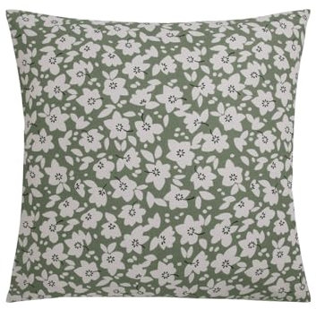 Taie d'oreiller imprimée en Bambou, Emma, 63 x 63cm, Origin, Vert Kaki